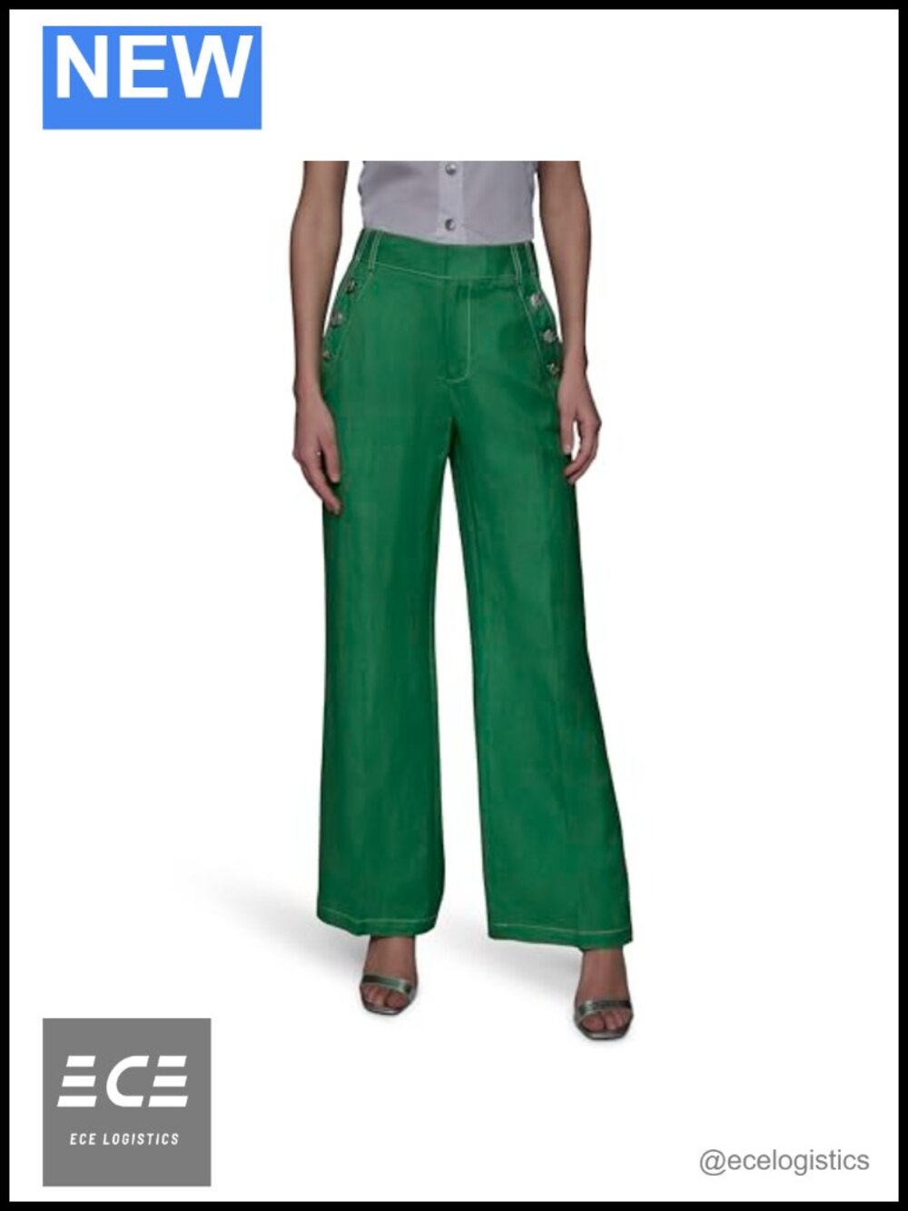 Linen High Rise Ankle Sailor Pants Classic Fit Travel